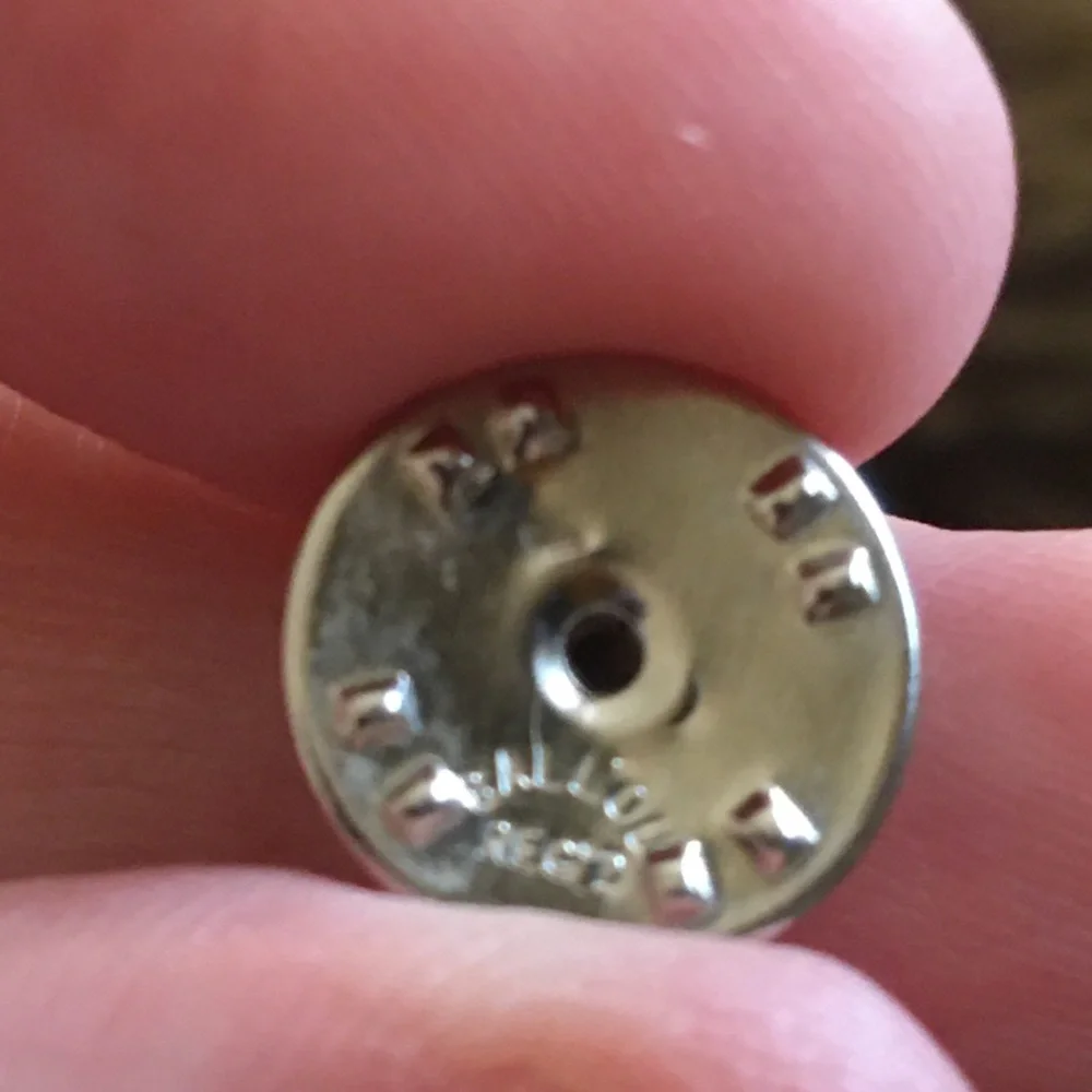 Vintage Ballou silver plated butterfly tie tac pin